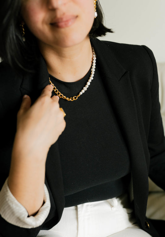 Cuban & Freshwater Pearl Necklace
