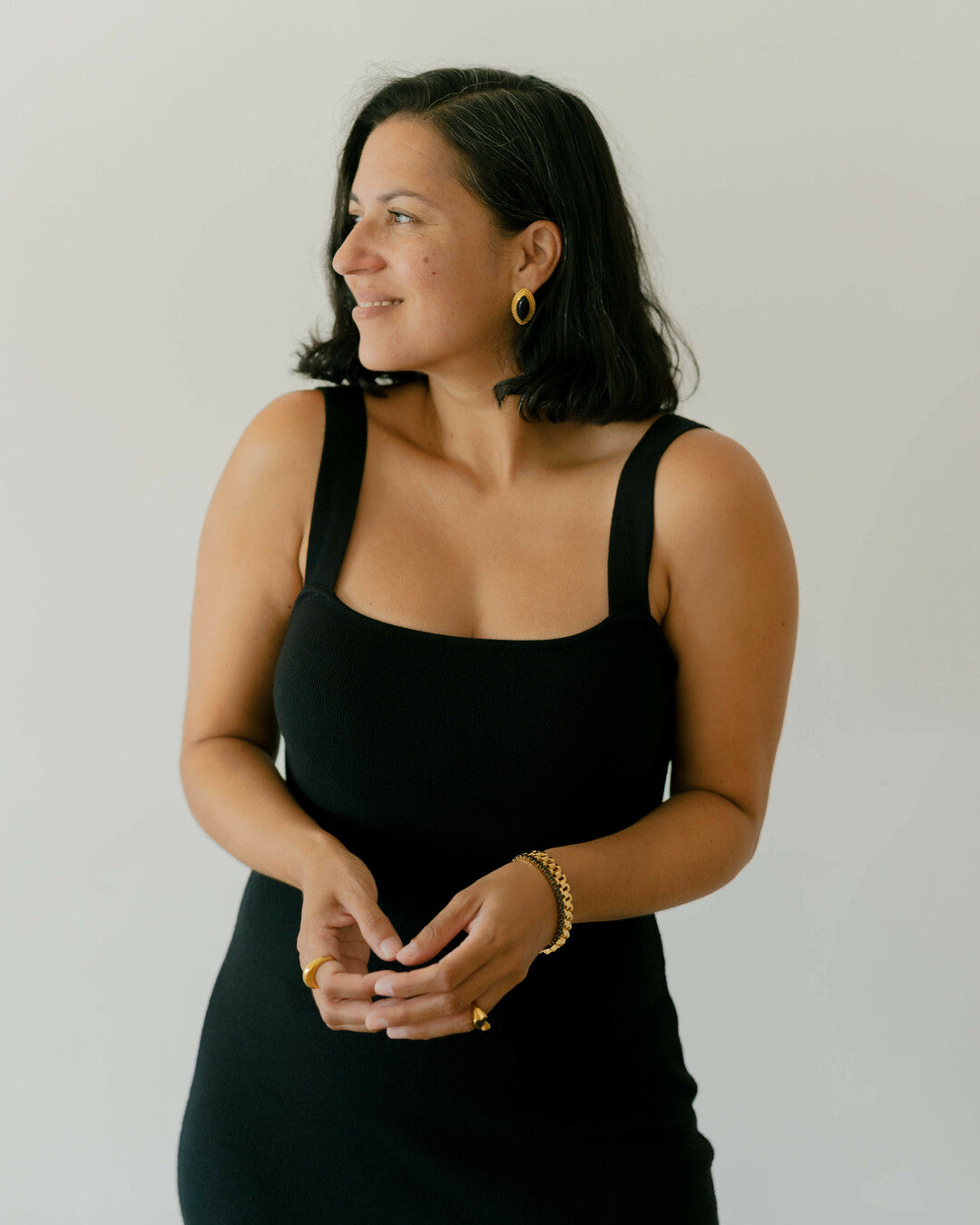 Black Onyx Marquise Stud Earrings